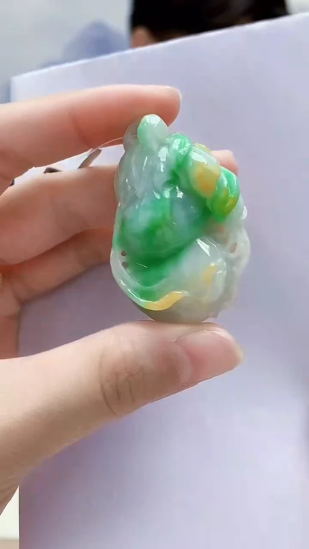 未镶嵌定制翡翠5145lr-毛货挂件174