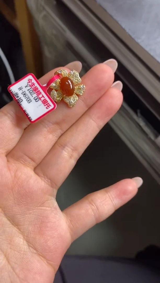 银S925镶嵌戒指翡翠钕*?天然A货翡翠