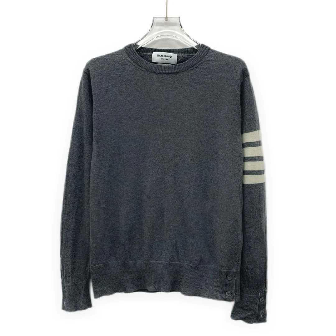 99新 THOMBROWNE J17036 灰色经典四杠毛衣 2 M码