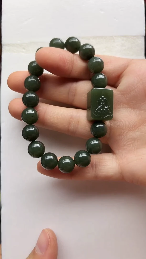 未镶嵌手链和田玉10mm无相