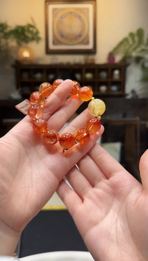 未镶嵌手链水晶红胶花手链