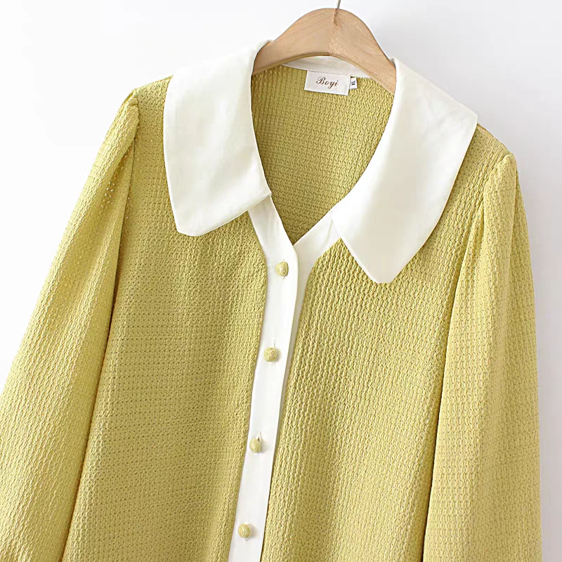 长袖衬衫女2025春季新款别致独特设计感小众上衣006