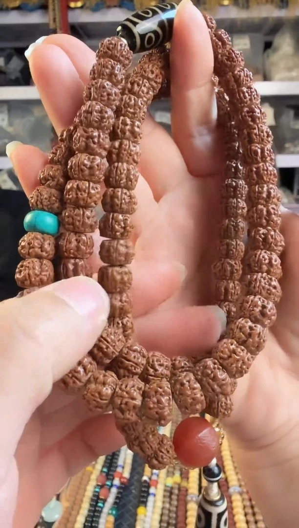 手串金刚菩提龙切凹底梅花108