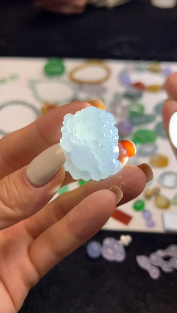 未镶嵌定制翡翠39800+1990狮子-xsz028