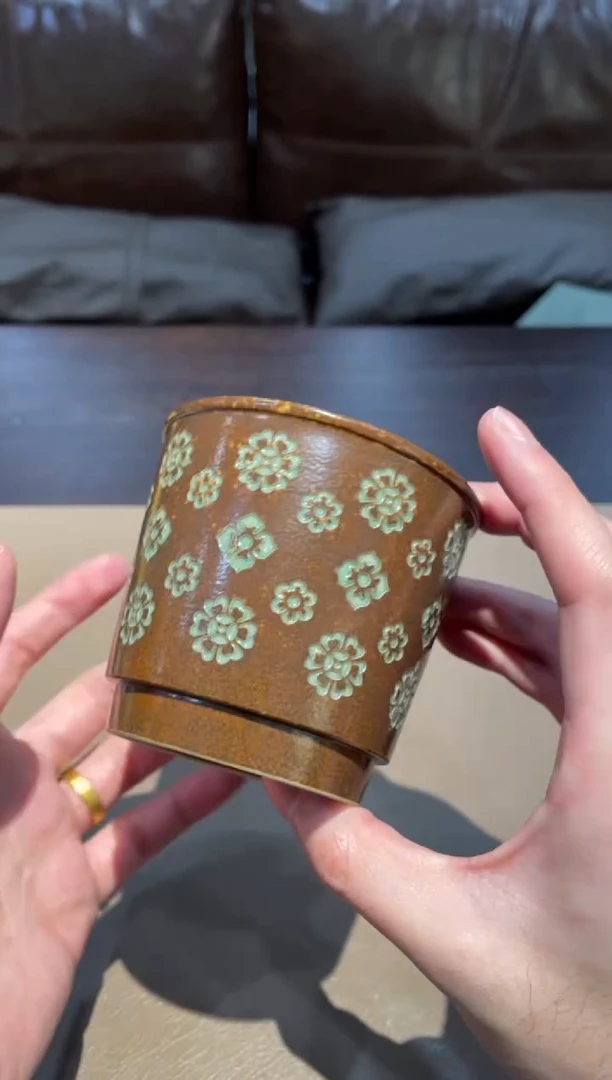 103窑承青瓷宝相花可乐杯