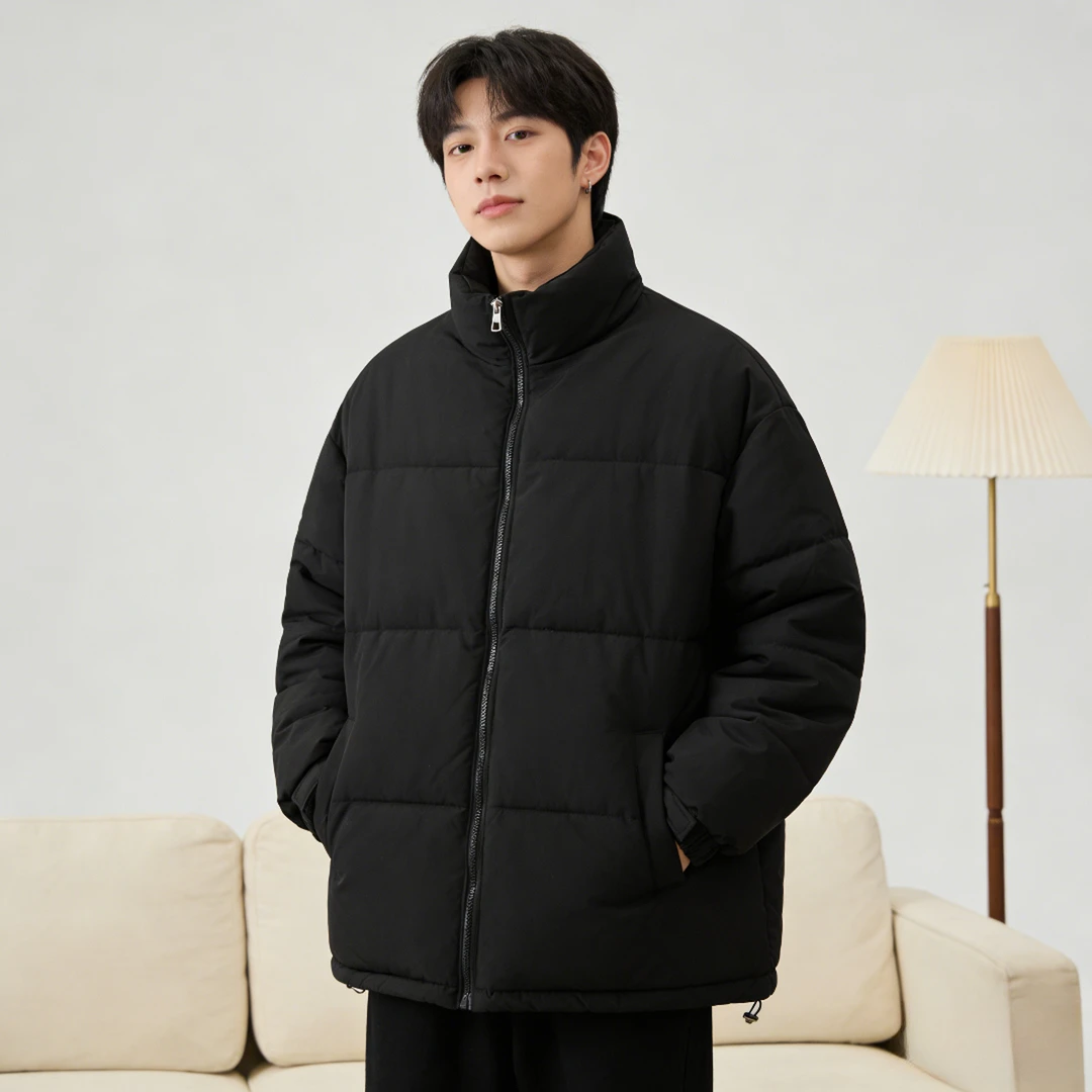 凯颂特大码300斤纯色休闲百搭中性风面包服男女秋冬宽松棉服外套