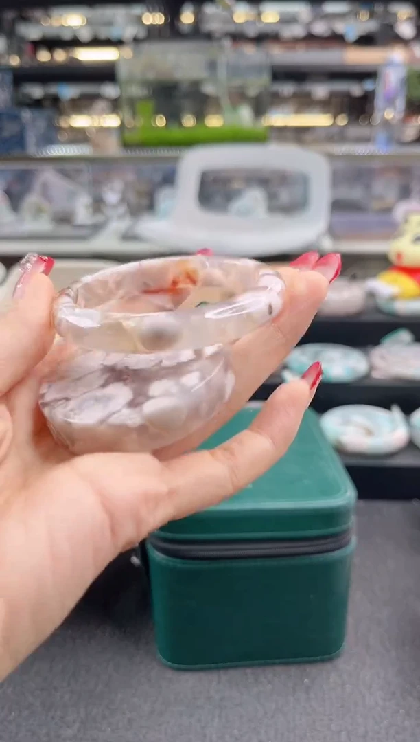 未镶嵌手镯石英质玉55圈口 （赠品镯心）35784