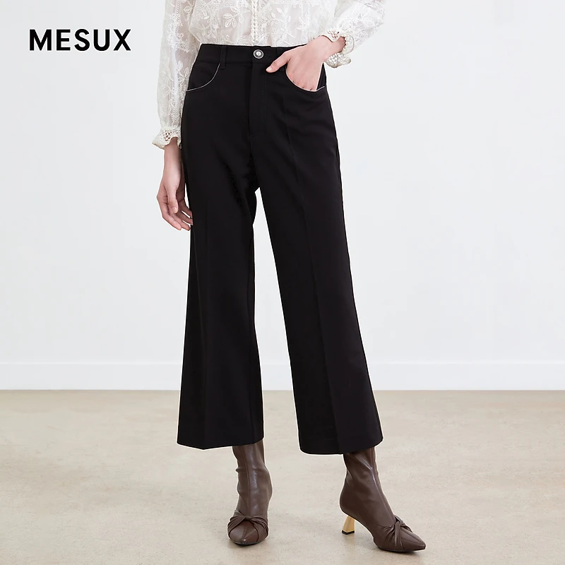 【高高甄选】MESUX米岫秋日本进口三醋酸微喇长裤MJFUQ