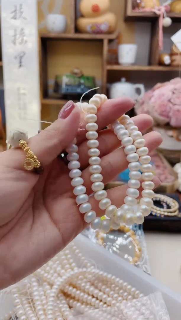 【闪购商品】淡水珍珠手绳未镶嵌N183珍珠盘珠单圈
