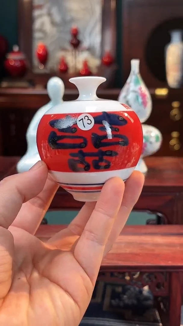 【闪购商品】摆件釉下五彩纯手工手绘原创瓷器