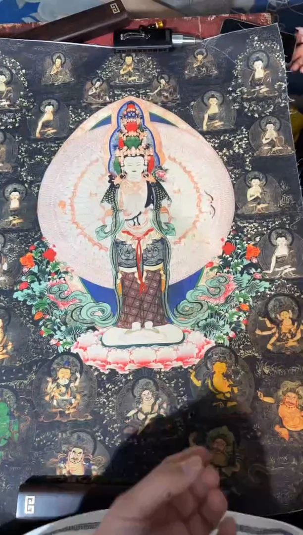 卷轴画龙妹的唐卡tk16