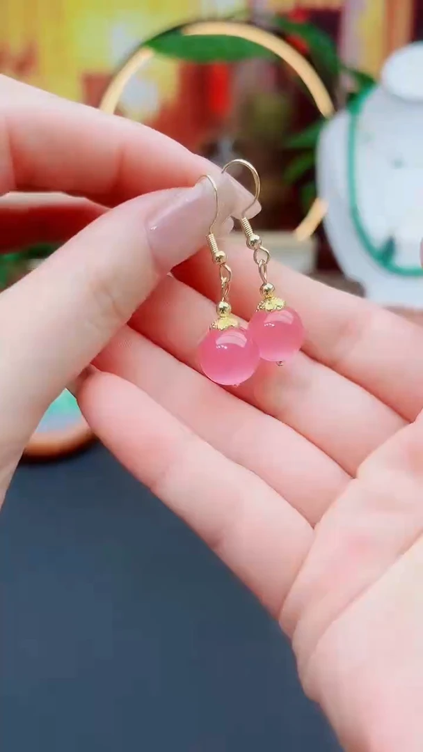 玛瑙/玉髓耳饰银S925镶嵌301