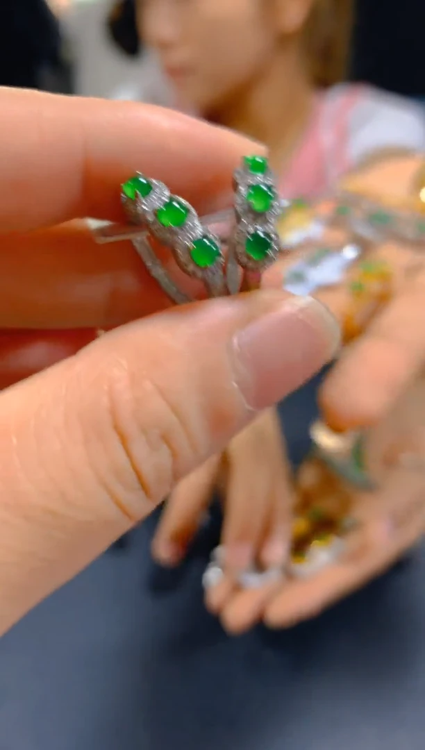 翡翠未镶嵌耳饰0583001517多样性发一