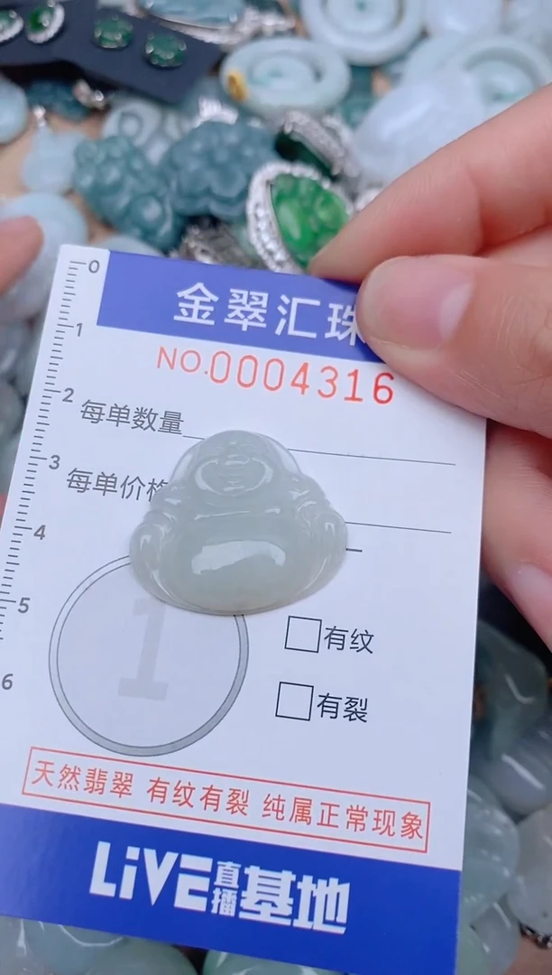 翡翠未镶嵌颈饰4316