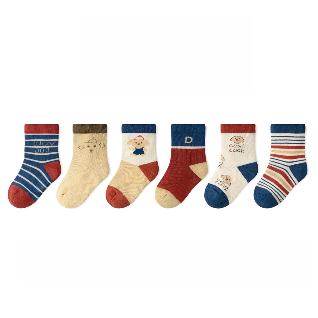 儿童袜卡通无骨宝宝男女童吸汗春秋学生袜不勒脚A类宝宝袜子春秋