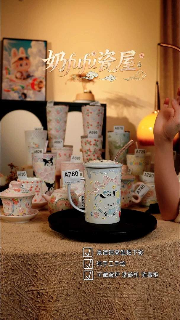 景德镇高温釉下彩立体釉创意瓷