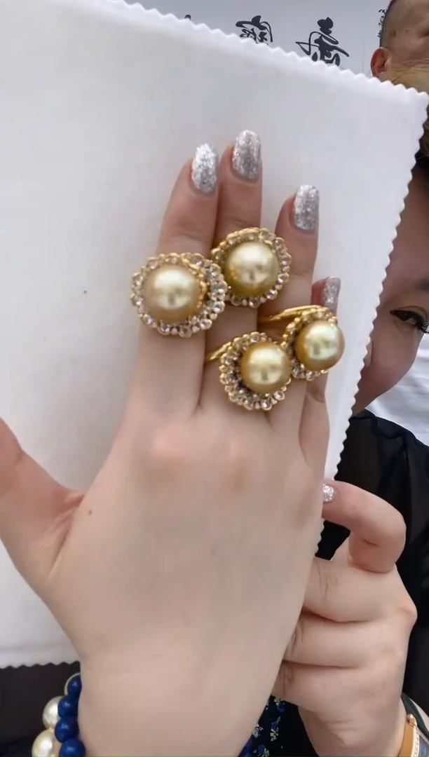 未镶嵌海水珍珠戒指20多样性发其一15-16mm