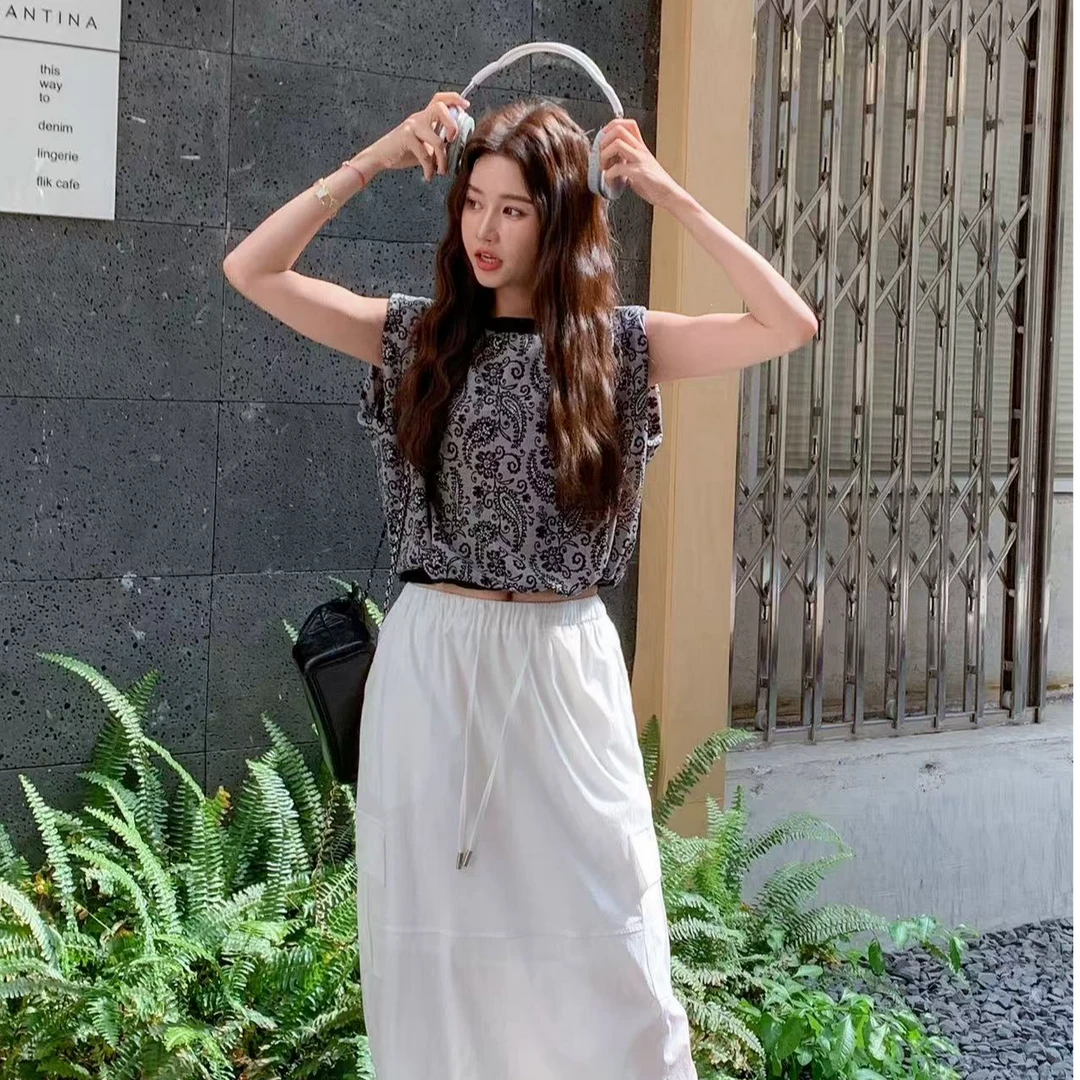 621 E  韩版女新款夏款时尚洋气百搭休闲设计感国风上衣