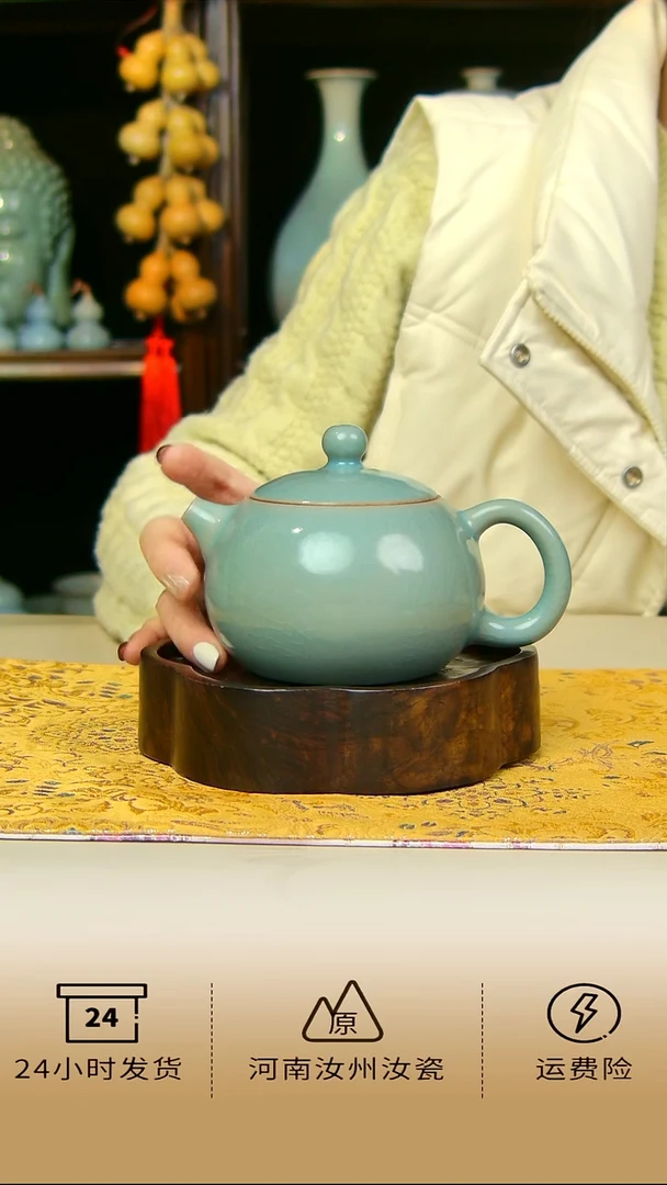 全手工仿古釉西施壶不完美