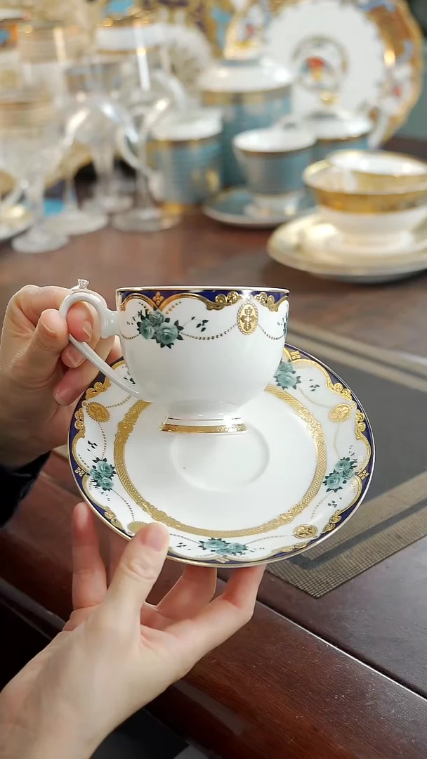 瓷片咖啡杯碟1套