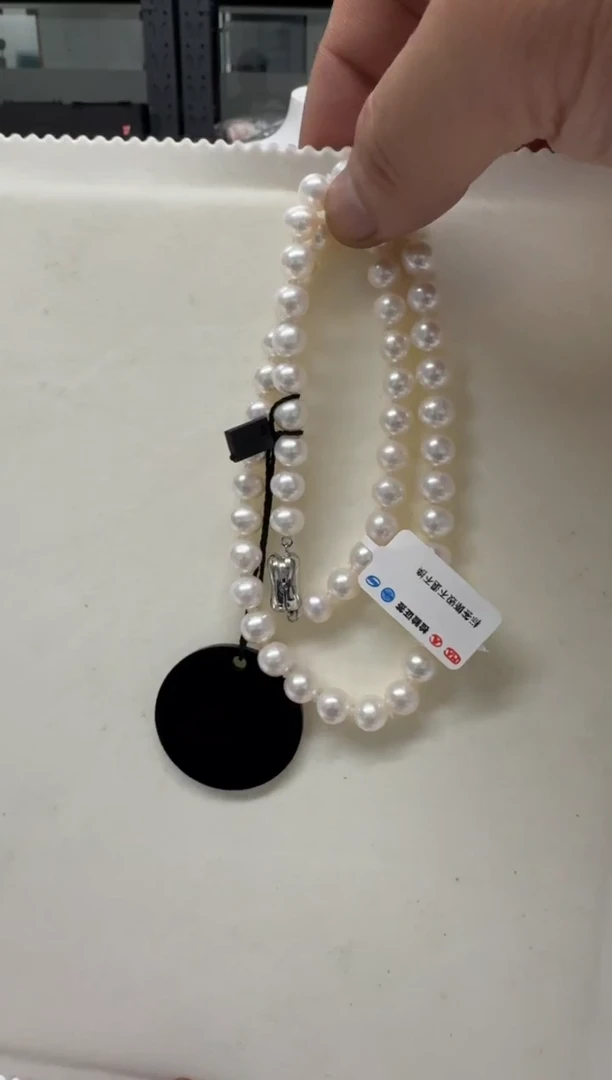 【闪购商品】淡水珍珠项链银S925镶嵌8-9mm（吉尔德窜证）