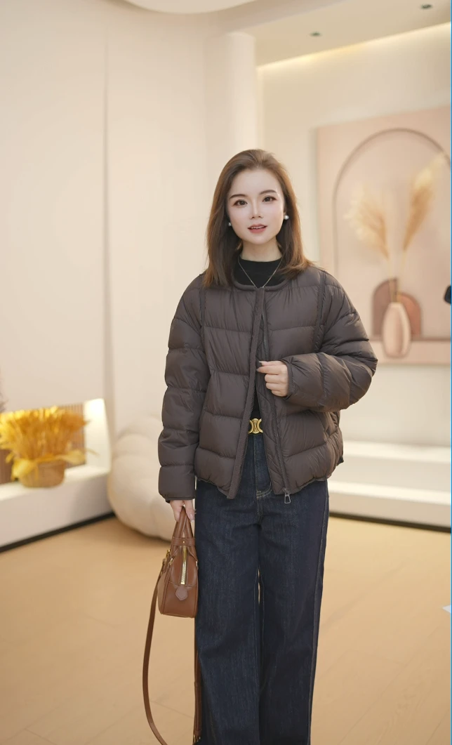 叮当小个子定制舒自在宽松女生羽绒服秋冬百搭女款休闲冬季简约