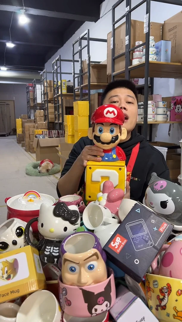 【闪购商品】杯马里奥问号罐一套