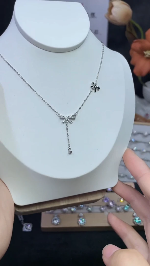 合成立方氧化锆925银编号F0130 套链