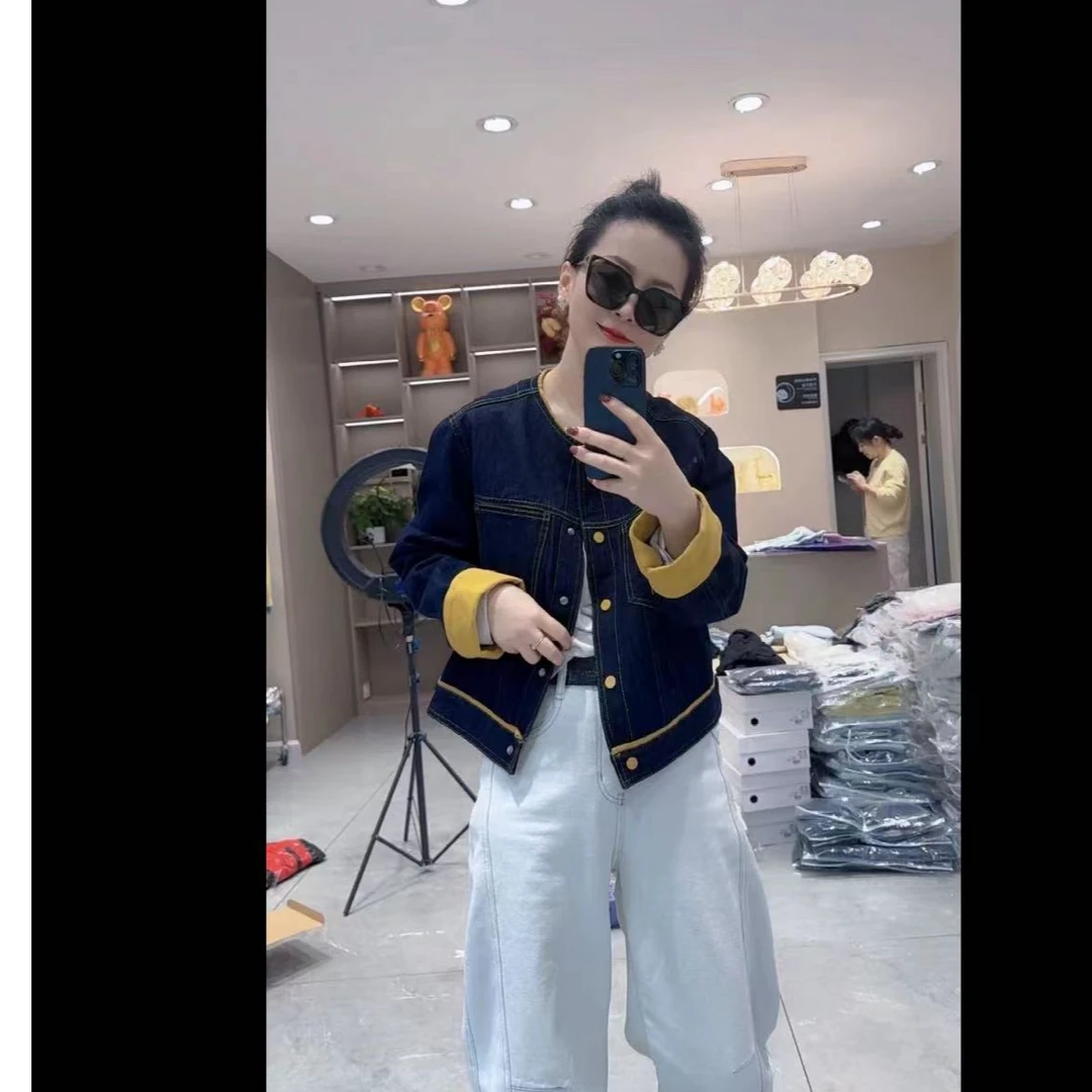 条绒翻遍袖牛仔外套