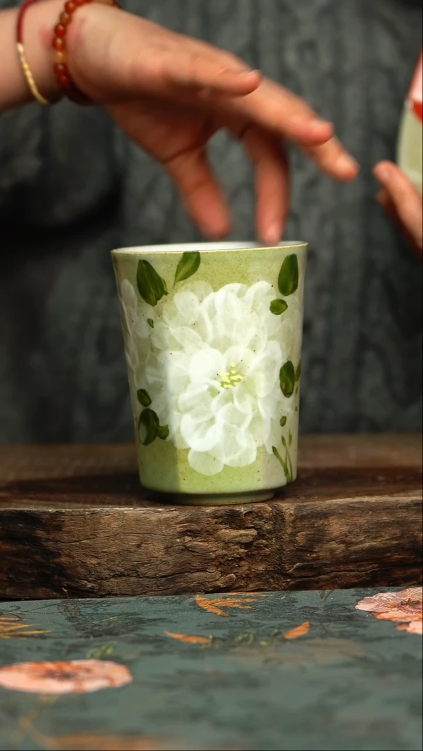 【闪购商品】杯釉下彩手工手绘同款陶器