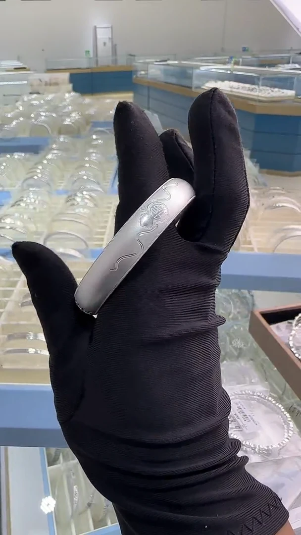 珐琅足银58圈古法手镯41.4