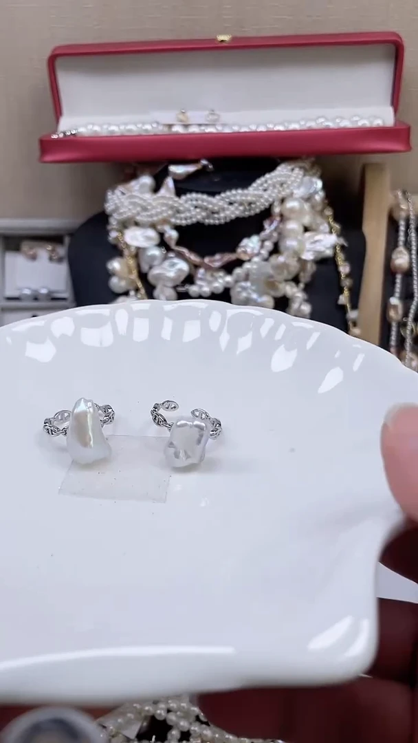 未镶嵌戒指淡水珍珠【纯恬饰品】（多样性发货发一）