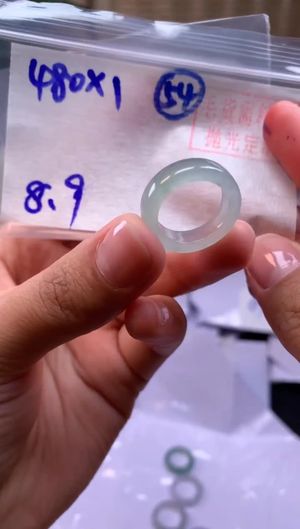 【闪购商品】定制翡翠未镶嵌戒圈#480元-毛货需精细抛光