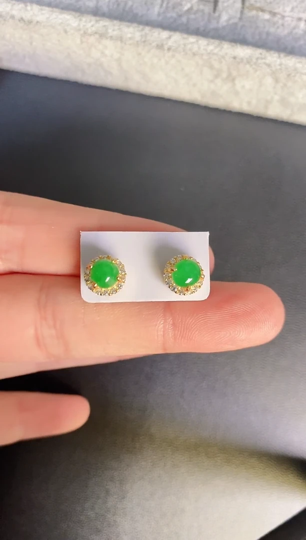 银S925镶嵌戒指翡翠天然