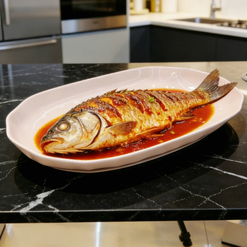 【铭策优品】12英寸淡粉陶瓷鱼盘家用轻奢洋气2支装