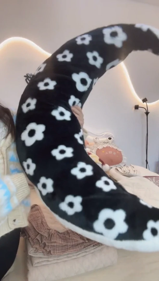 棉棉  抱枕 月亮