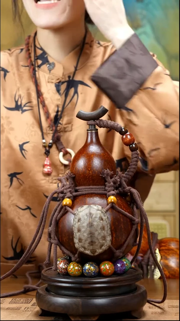 XJ063网兜款酒葫芦不包手串（现货现发）+原生小葫芦