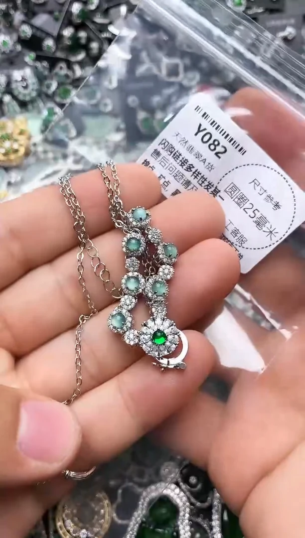 翡翠未镶嵌颈饰Y082项链
