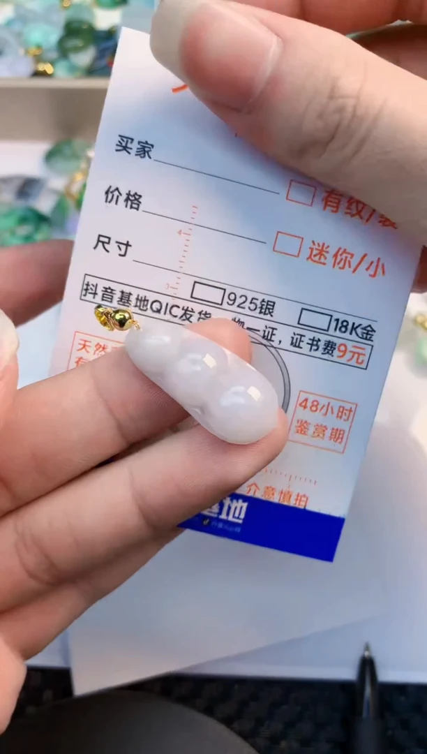 翡翠未镶嵌吊坠(不含链)           1