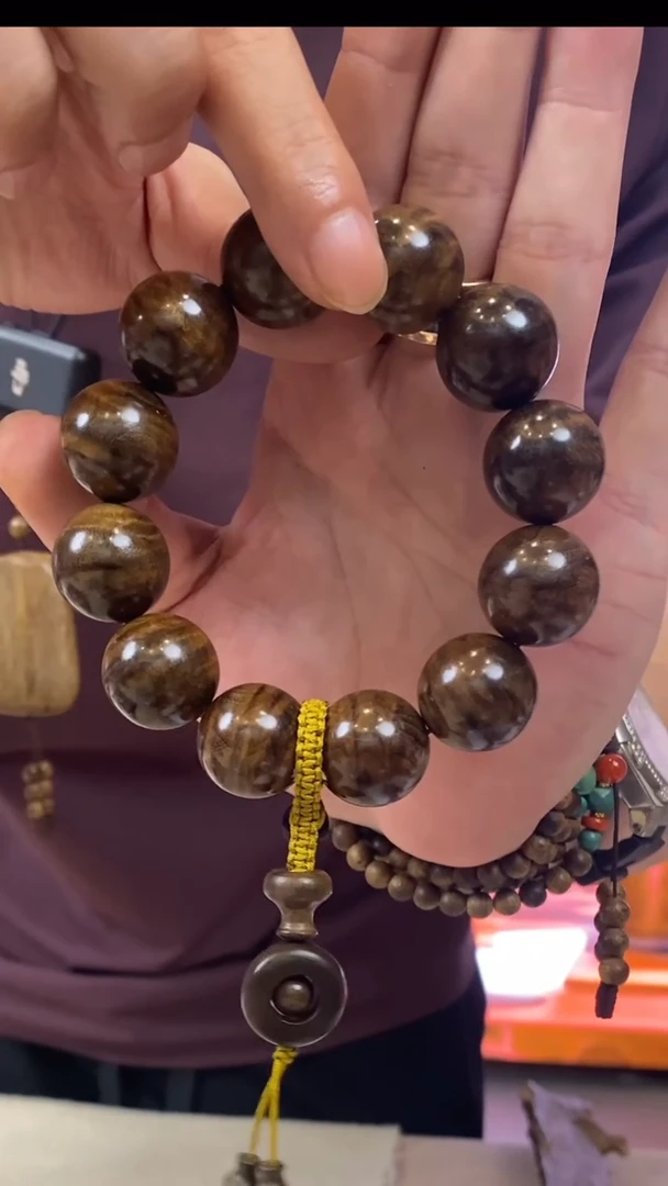 手串/手链楠木（金丝楠）金丝楠木阴沉木2.0圆珠单圈