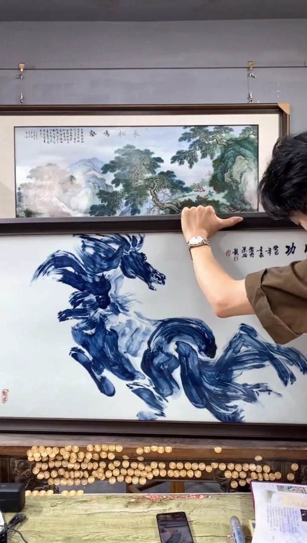 吴义松陶瓷联盟手绘陶瓷编号：5264