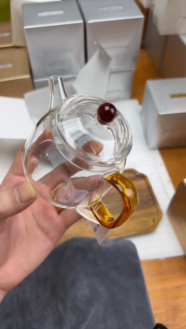 玻璃手工艺品风谜金标小德壶琥珀