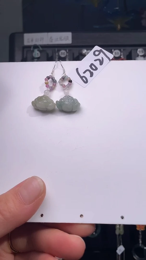 银S925镶嵌耳饰紫晶喜欢拍