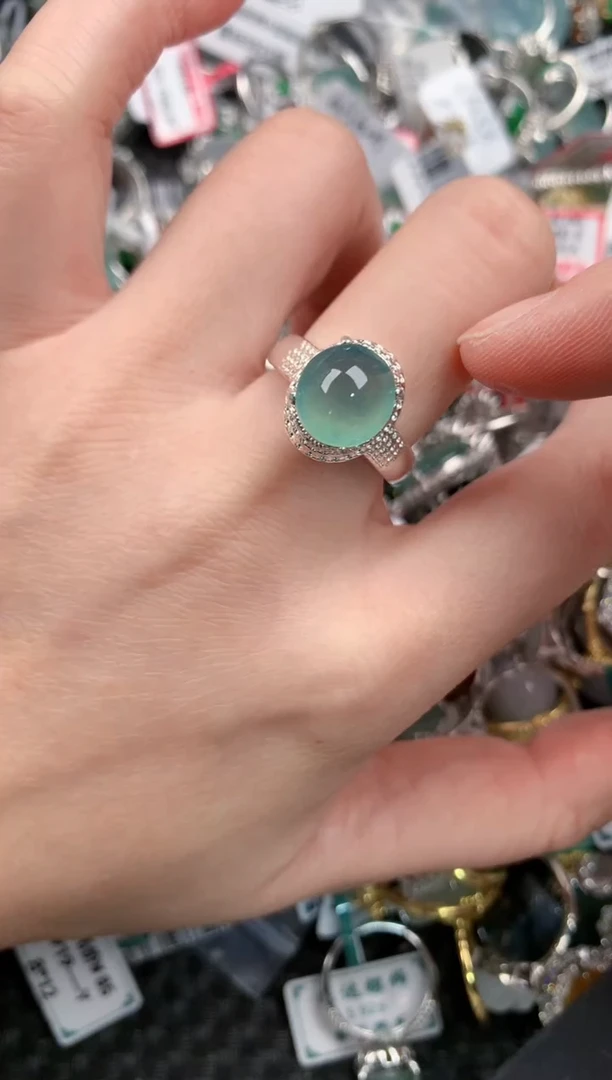 未镶嵌戒指翡翠444---2