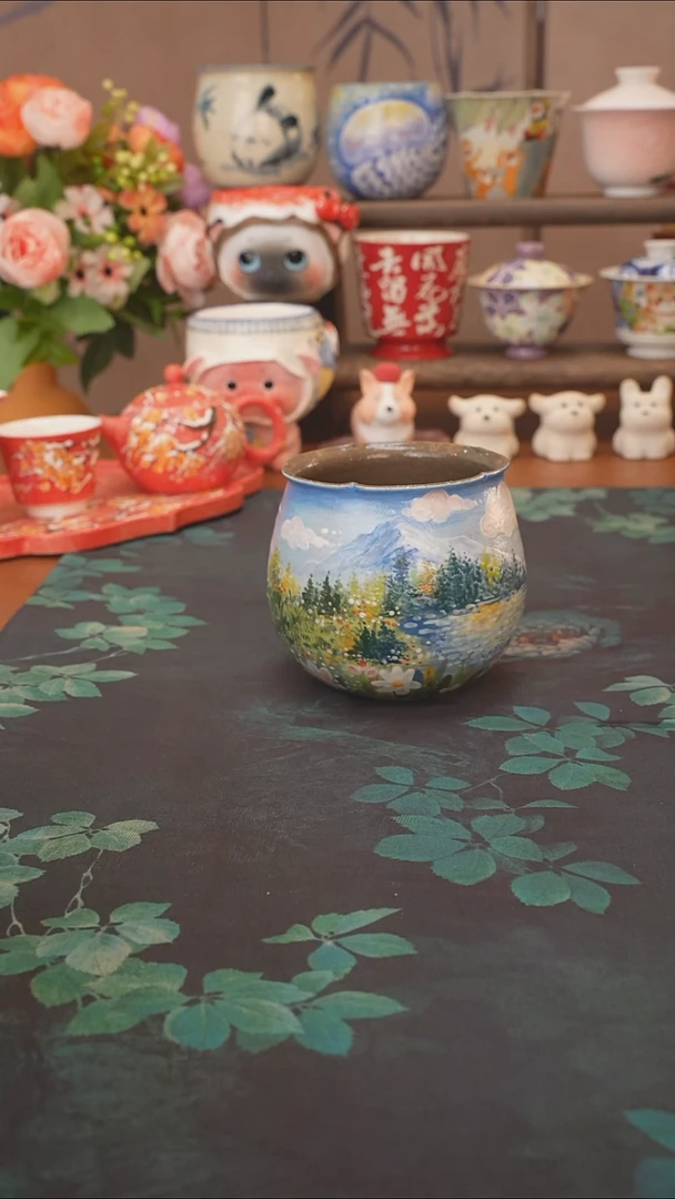 石一  阿勒泰雪景花口手握杯