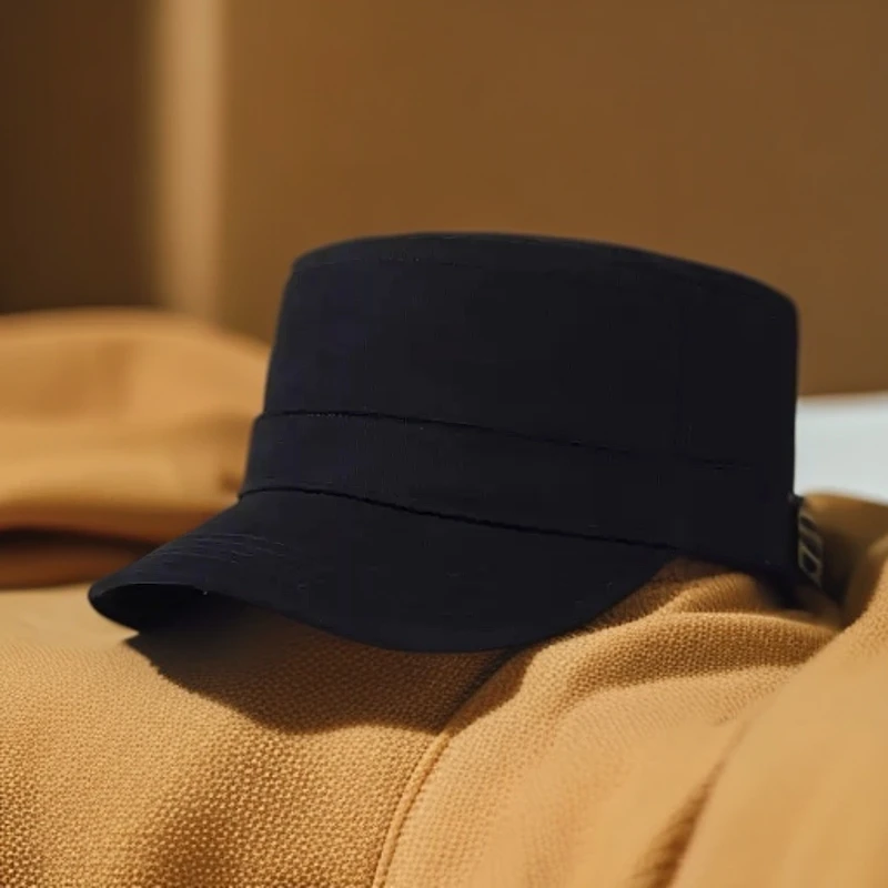 舒适大头围平顶帽百搭中老年男士日本户外遮阳钓鱼帽