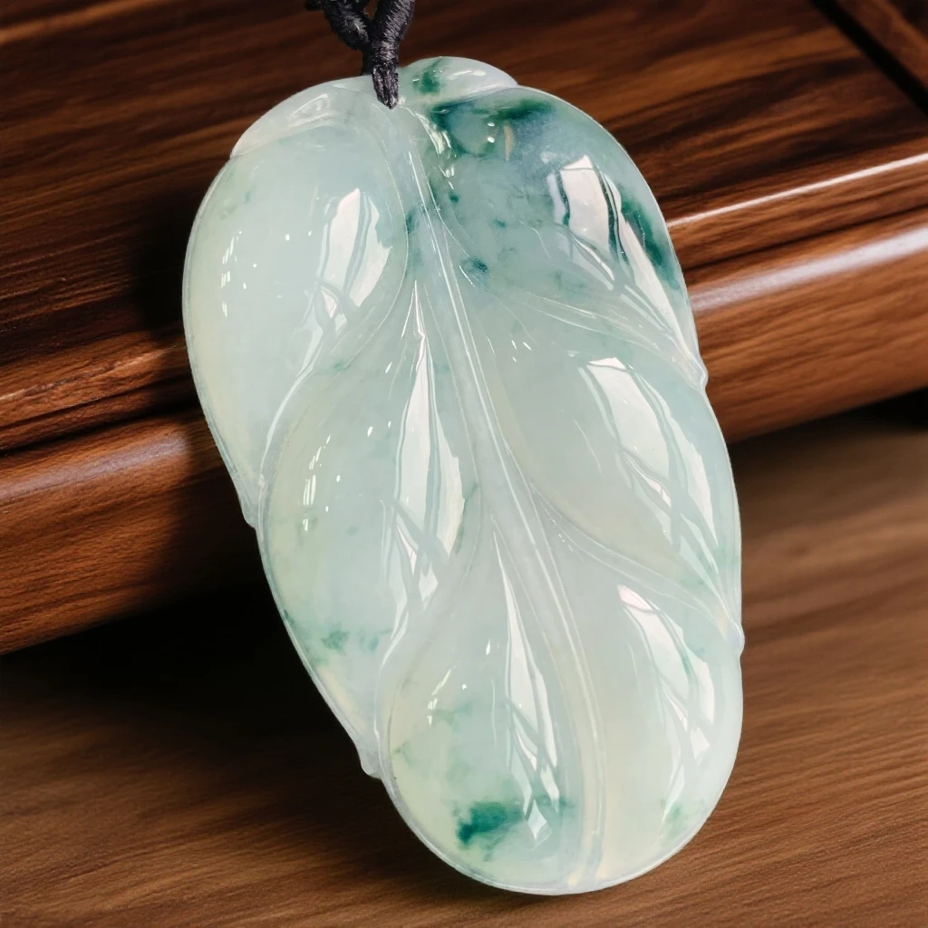 八七珠宝翡翠飘花大叶子 多样性发一件 天然A货翡翠