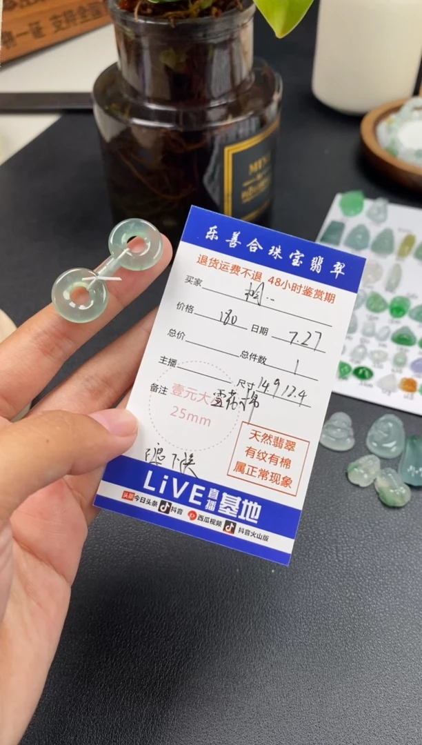 翡翠未镶嵌颈饰桐****️翡翠冰种甜甜圈