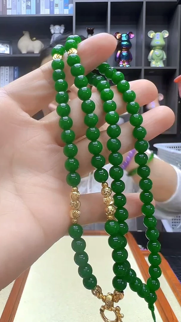 翡翠14K金镶嵌颈饰丹丹diy劲饰6mm万能链