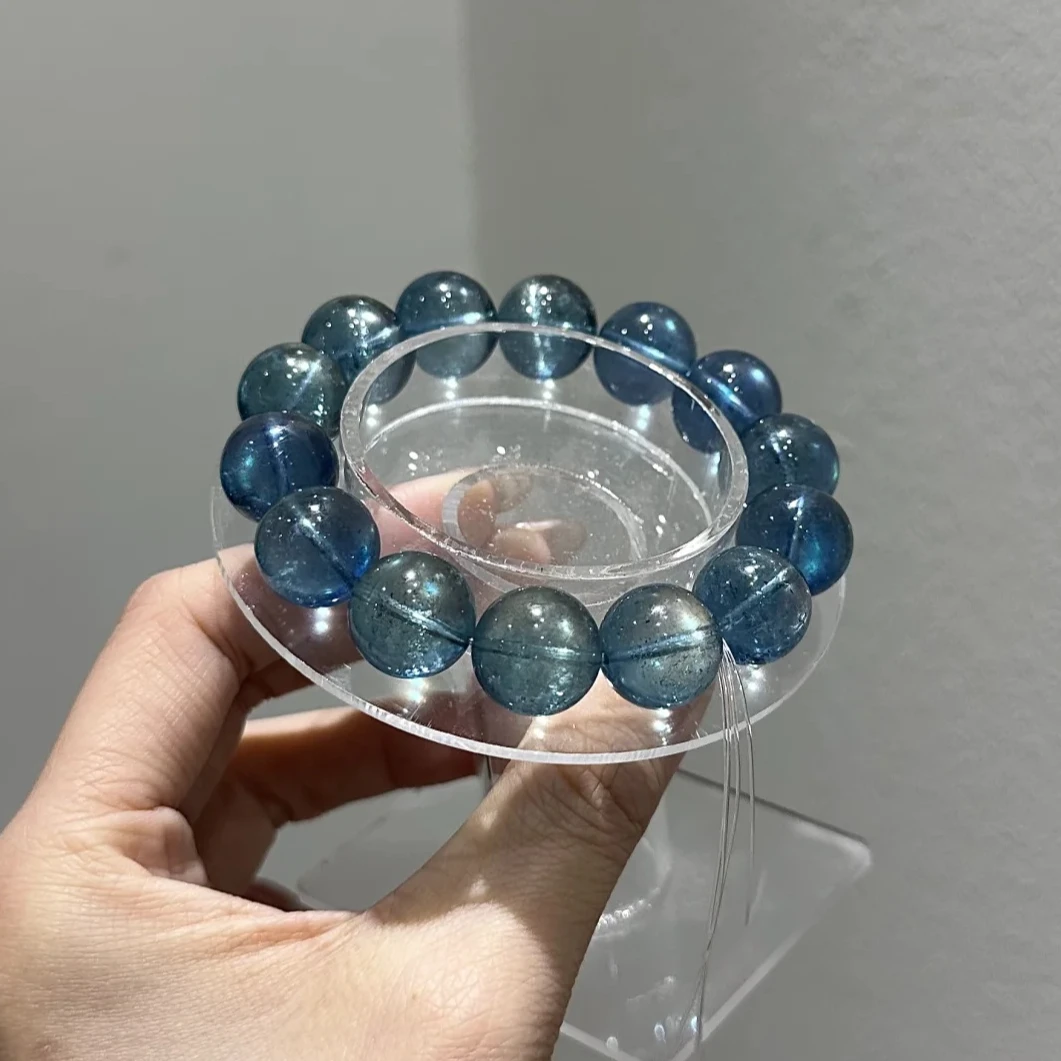 海蓝宝石（处理）梦幻银河星空闪蓝绿海蓝宝手串首饰礼物多样性发一